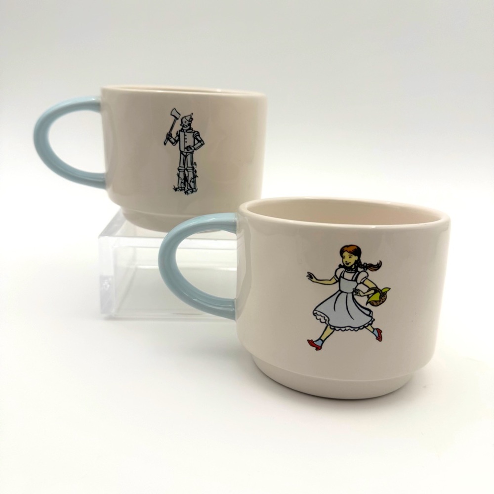 Rae Dunn Wizard of Oz Mugs Set of 2 | Heart Kansas | Dorothy & Tin Man | HTF - Picture 2 of 12